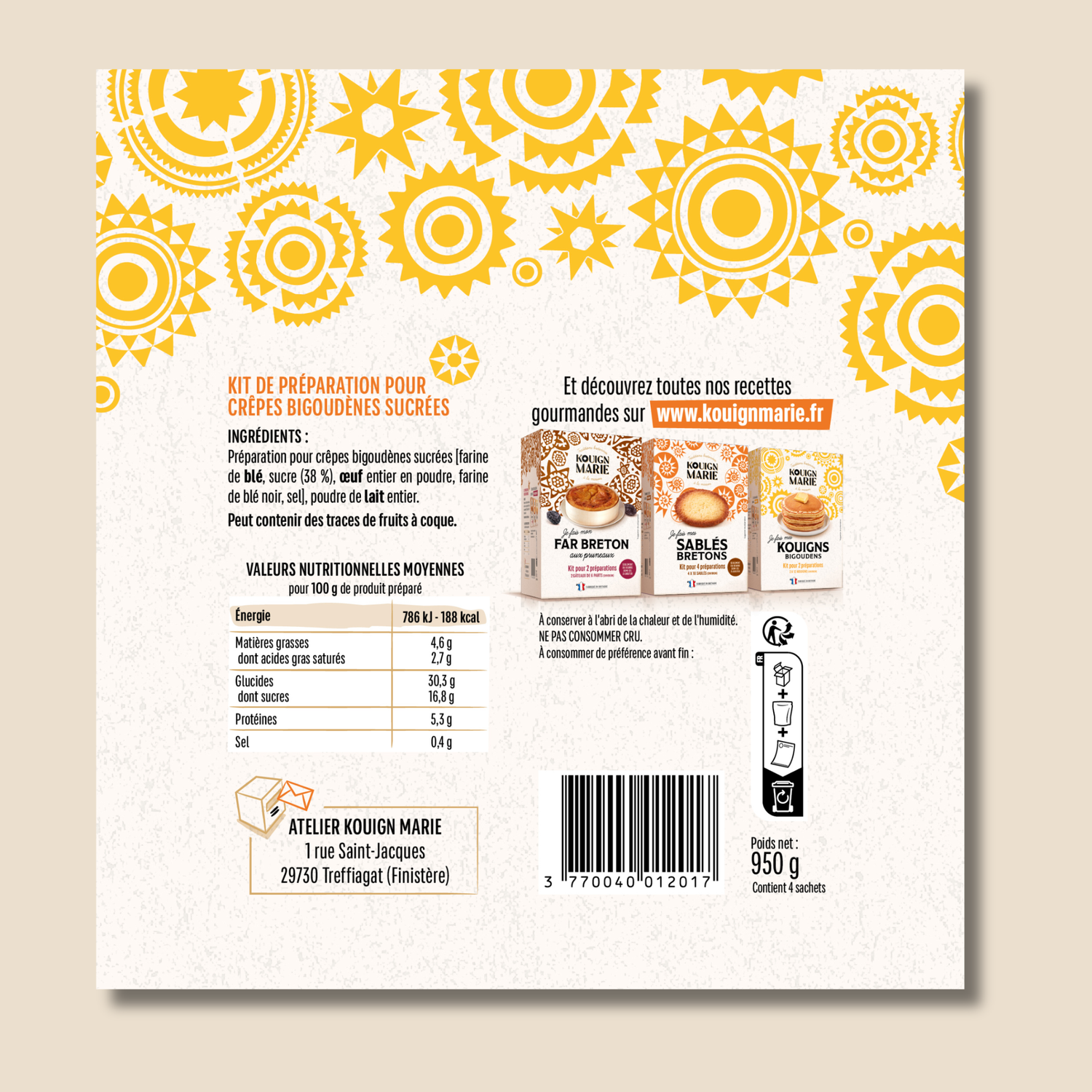 Crêpes bigoudènes sucrées