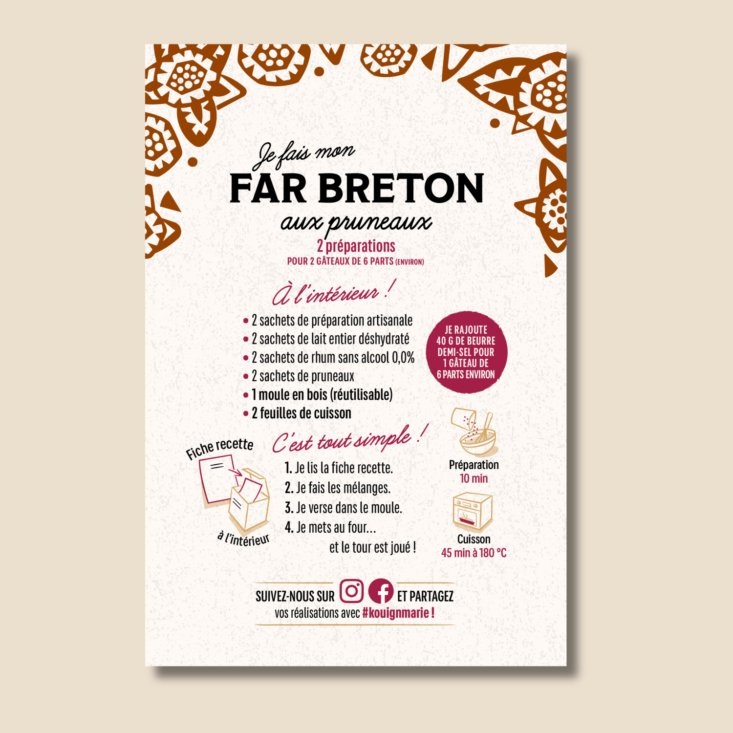 Far breton aux pruneaux