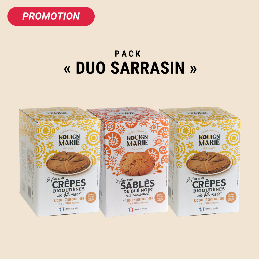 Pack « Duo Sarrasin » — naturellement sans gluten — 3 kits