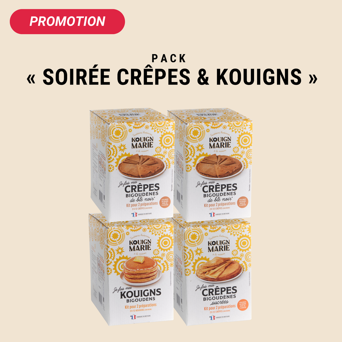 Pack « Soirée crêpes &amp; kouigns » — 4 kits