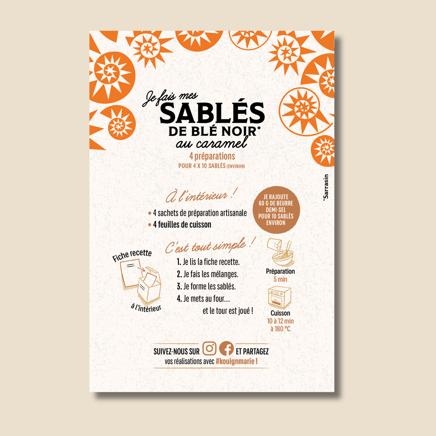 Sablés de blé noir au caramel