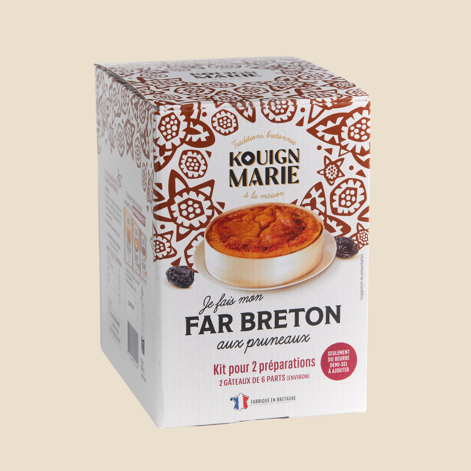 KIT "JE FAIS MON FAR BRETON AUX PRUNEAUX" - 2 gâteaux de 6 pers env.