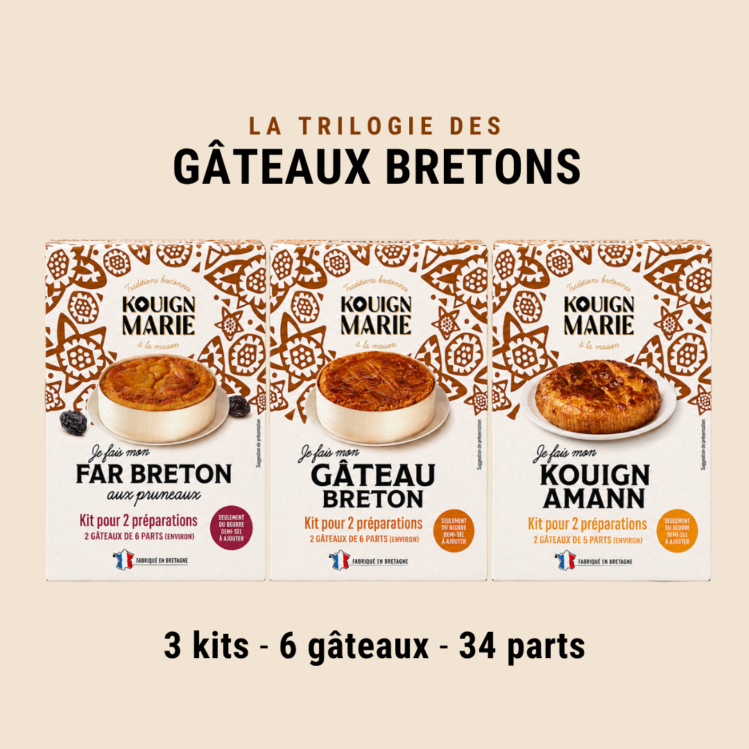 Pack « Trilogie des gâteaux bretons » — 3 kits
