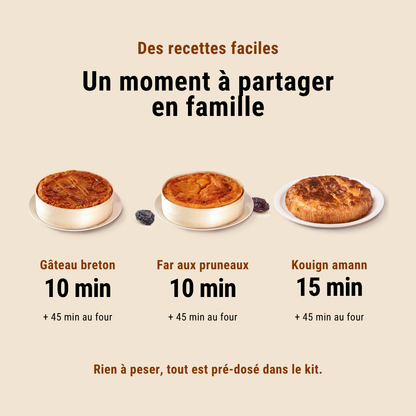 Pack « Trilogie des gâteaux bretons » — 3 kits