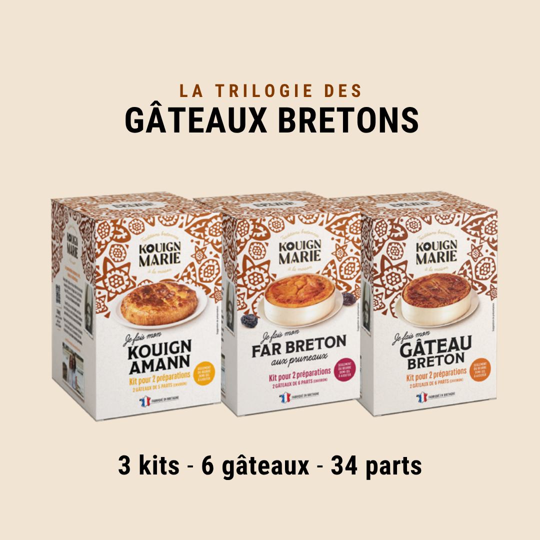 Pack « Trilogie des gâteaux bretons » — 3 kits